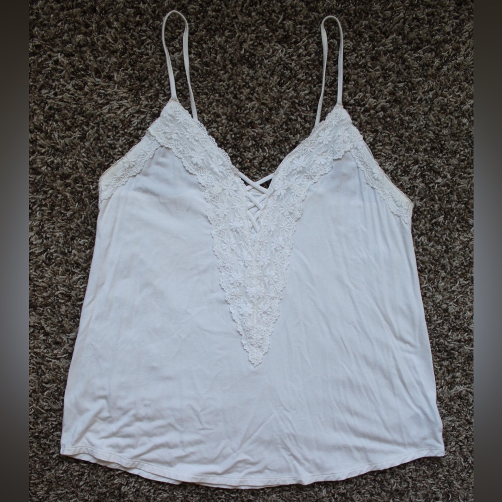 #4- Aeropostale White Lace Camisole